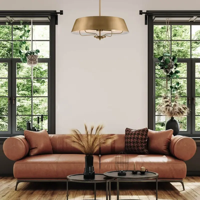 Solde Suspension Luella 4x40W Laiton Brossé Naturel
