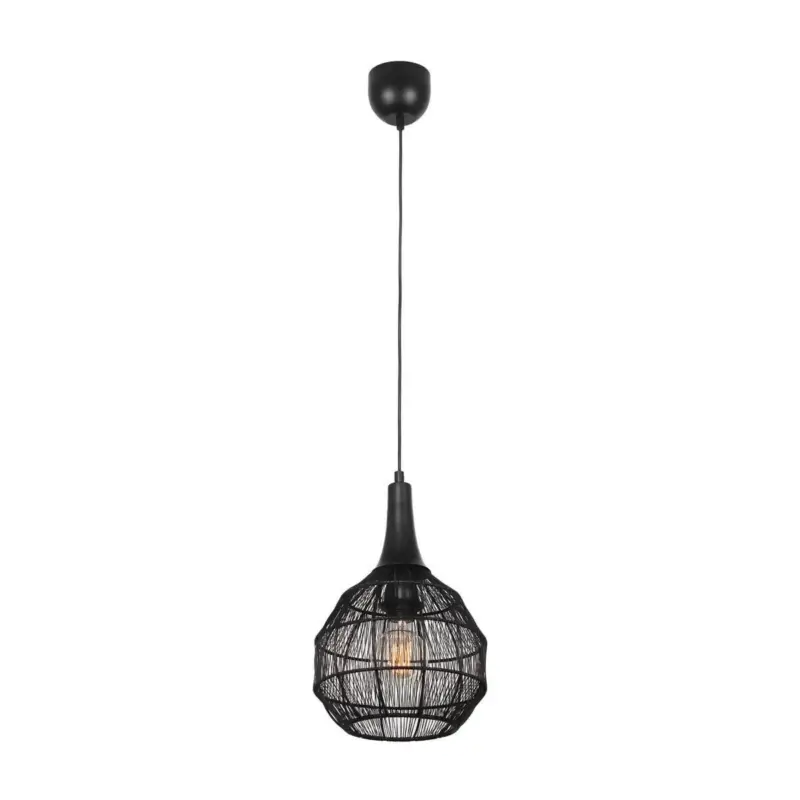 Suspension SORAYA 1x4W E27 Noir mat D26 Boule Quantité Limitée