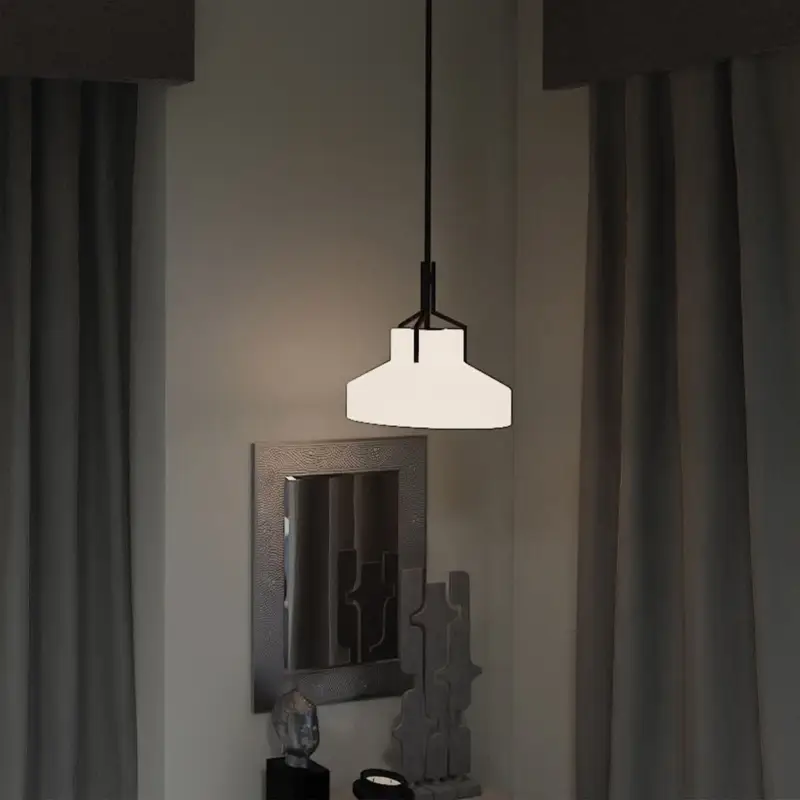 Expédié Aujourd'hui Suspension Brecken Bronze et opale 2x60W