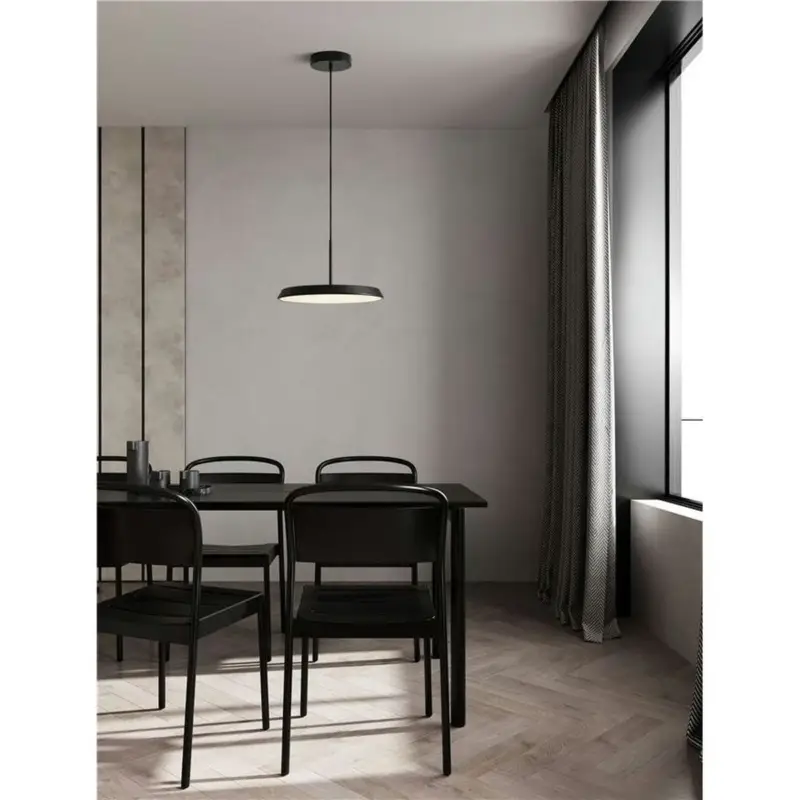 Suspension OPHELIA 27W LED Noir, bois plaqué Achat Immédiat