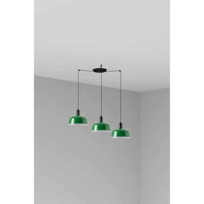Acheter En Ligne Suspension TATAWIN L Noir Vert 3x15W E27 LED