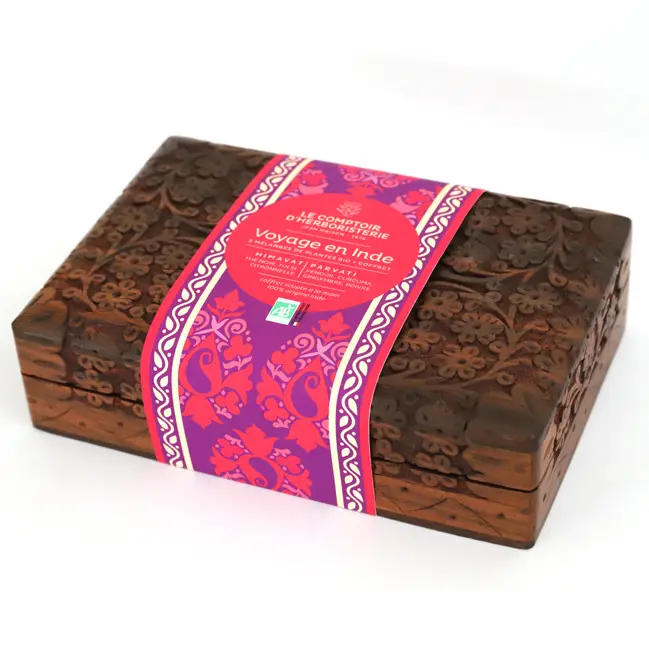 Réduction Coffret infusions bio 2 recettes traditionnelles indiennes