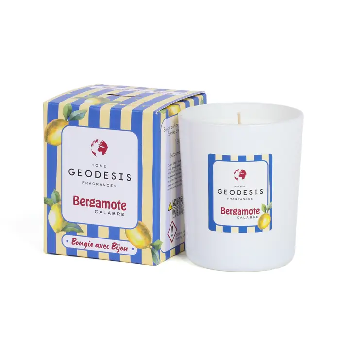 Bougie bijou artisanale senteur bergamote Geodosis 180 g Affaire À Saisir