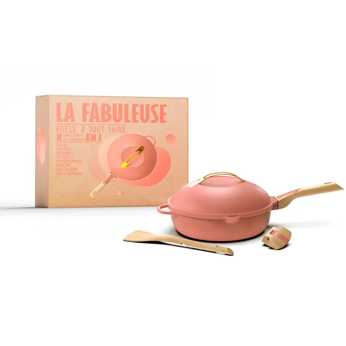 Certifié Poêle 8 en 1 La Fabuleuse 28 cm Rose