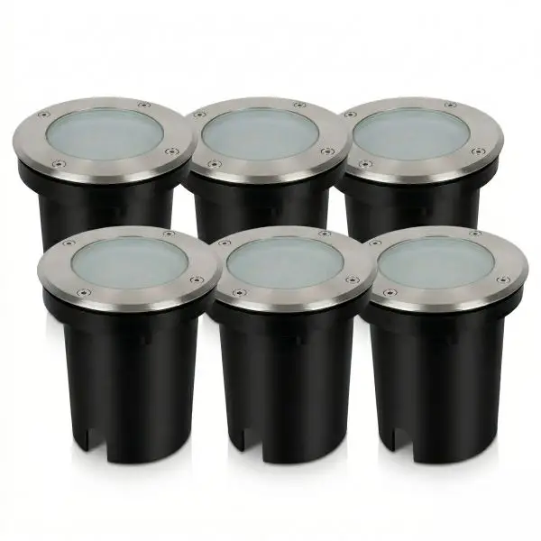 Lot de 6 spot encastrables de sol GU10 Orientable IP67 CANYON Asymetric INOX Achetez Aujourd'hui