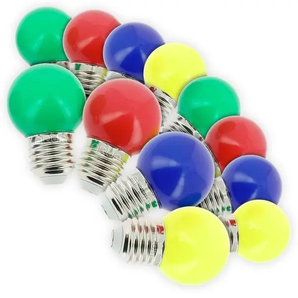 Lot de 12 Ampoules LED E27 Panachées pour Guirlande Guinguette 1W (Eq 20W) Acheter En Ligne