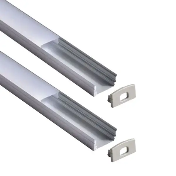 Promotion Saisonnière 2 x 1 mètre profilé aliminium carré diffuseur opaque pour ruban led