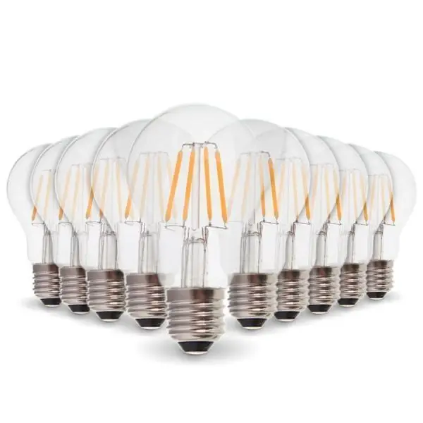 Lot de 10 Ampoules LED E27 4W Filament eq. 40W blanc chaud 2700K Achat Immédiat